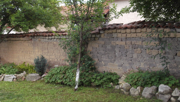 Mud brick walls in Bulgaria